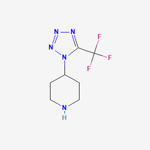 4-[5-(trifluoromethyl)-1H-1,2,3,4-tetrazol-1-yl]piperidine