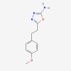 molecular formula C11H13N3O2 B1357729 5-[2-(4-Methoxyphenyl)ethyl]-1,3,4-oxadiazol-2-amine CAS No. 1016749-64-6