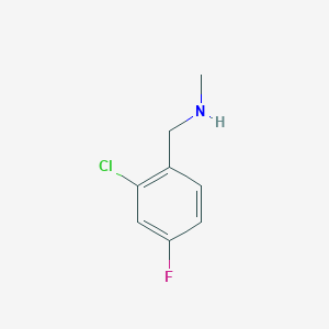 molecular formula C8H9ClFN B1357731 [(2-Chloro-4-fluorophenyl)methyl](methyl)amine CAS No. 823188-81-4