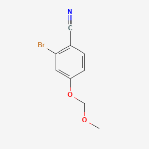 molecular formula C9H8BrNO2 B13577317 2-Bromo-4-(methoxymethoxy)benzonitrile 