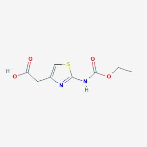 molecular formula C8H10N2O4S B1357732 {2-[(Ethoxycarbonyl)amino]-1,3-thiazol-4-yl}acetic acid 