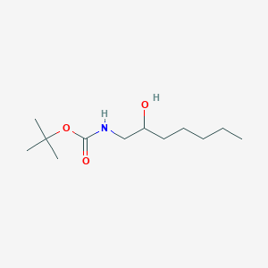 molecular formula C12H25NO3 B13577320 tert-Butyl(2-hydroxyheptyl)carbamate 