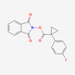 molecular formula C18H12FNO4 B13577330 (1,3-dioxoisoindol-2-yl) 1-(4-fluorophenyl)cyclopropane-1-carboxylate 