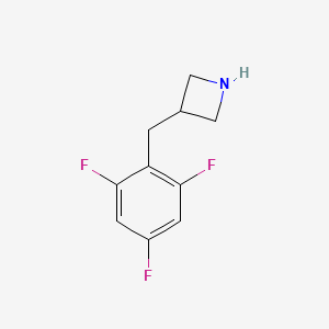 molecular formula C10H10F3N B13577346 3-(2,4,6-Trifluorobenzyl)azetidine 