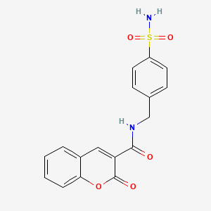 2-oxo-N-[(4-sulfamoylphenyl)methyl]-2H-chromene-3-carboxamide