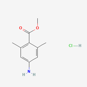 molecular formula C10H14ClNO2 B13577380 Methyl4-amino-2,6-dimethylbenzoatehydrochloride 