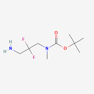 molecular formula C9H18F2N2O2 B13577404 tert-butylN-(3-amino-2,2-difluoropropyl)-N-methylcarbamate 