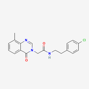 molecular formula C19H18ClN3O2 B13577422 N-[2-(4-chlorophenyl)ethyl]-2-(8-methyl-4-oxo-3,4-dihydroquinazolin-3-yl)acetamide 