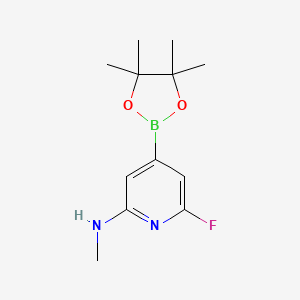 6-Fluoro-N-methyl-4-(4,4,5,5-tetramethyl-1,3,2-dioxaborolan-2-YL)pyridin-2-amine