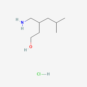 3-(Aminomethyl)-5-methylhexan-1-olhydrochloride