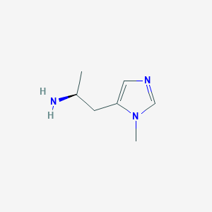 molecular formula C7H13N3 B13577526 (S)-1-(1-Methyl-1H-imidazol-5-yl)propan-2-amine 