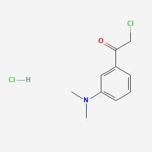 molecular formula C10H13Cl2NO B13577545 2-Chloro-1-[3-(dimethylamino)phenyl]ethan-1-onehydrochloride 