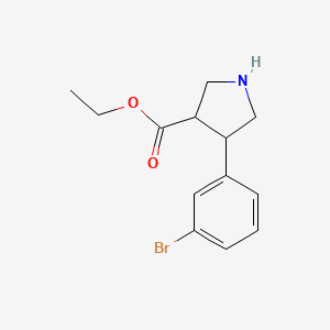 Ethyl 4-(3-bromophenyl)pyrrolidine-3-carboxylate