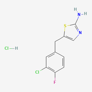 5-[(3-Chloro-4-fluorophenyl)methyl]-1,3-thiazol-2-aminehydrochloride