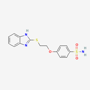 4-[2-(1H-1,3-benzodiazol-2-ylsulfanyl)ethoxy]benzene-1-sulfonamide