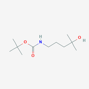 molecular formula C11H23NO3 B13577736 tert-butyl N-(4-hydroxy-4-methylpentyl)carbamate 