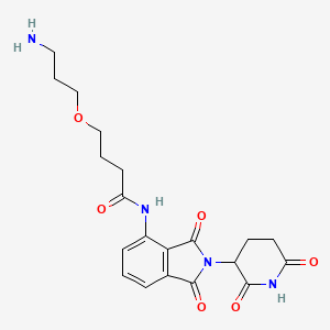 4-(3-aminopropoxy)-N-[2-(2,6-dioxo-3-piperidyl)-1,3-dioxo-isoindolin-4-yl]butanamide