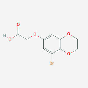 molecular formula C10H9BrO5 B13577747 2-((8-Bromo-2,3-dihydrobenzo[b][1,4]dioxin-6-yl)oxy)acetic acid 