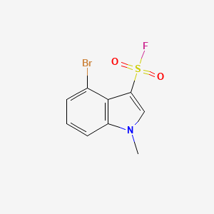 molecular formula C9H7BrFNO2S B13577781 4-bromo-1-methyl-1H-indole-3-sulfonylfluoride 