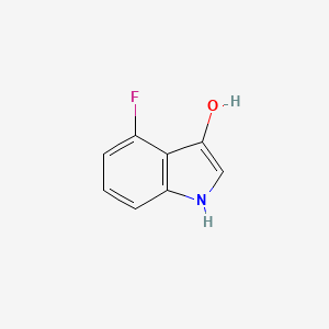 molecular formula C8H6FNO B13577822 4-fluoro-1H-indol-3-ol 