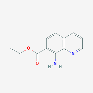 molecular formula C12H12N2O2 B13577837 Ethyl 8-aminoquinoline-7-carboxylate 