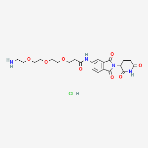 3-{2-[2-(2-aminoethoxy)ethoxy]ethoxy}-N-[2-(2,6-dioxopiperidin-3-yl)-1,3-dioxo-2,3-dihydro-1H-isoindol-5-yl]propanamide hydrochloride