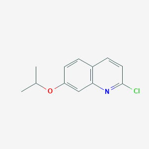 molecular formula C12H12ClNO B13577881 2-Chloro-7-(propan-2-yloxy)quinoline 