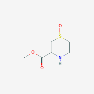 molecular formula C6H11NO3S B13577925 Methyl thiomorpholine-3-carboxylate 1-oxide 