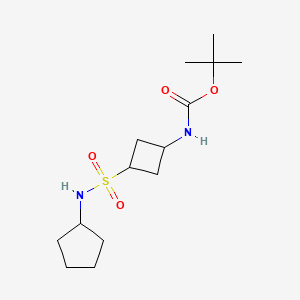 molecular formula C14H26N2O4S B13577933 tert-butylN-[(1s,3s)-3-(cyclopentylsulfamoyl)cyclobutyl]carbamate 