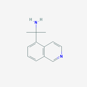 molecular formula C12H14N2 B13577951 2-(Isoquinolin-5-yl)propan-2-amine 