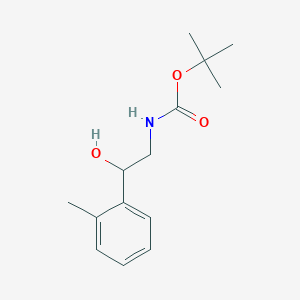 molecular formula C14H21NO3 B13577994 Tert-butyl N-[2-hydroxy-2-(2-methylphenyl)ethyl]carbamate 