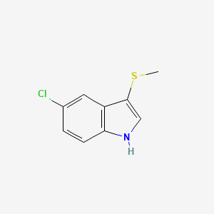 molecular formula C9H8ClNS B1357800 5-Chloro-3-(methylthio)-1H-indole CAS No. 40015-11-0
