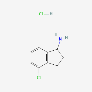 molecular formula C9H11Cl2N B1357801 4-chloro-2,3-dihydro-1H-inden-1-amine hydrochloride CAS No. 68755-29-3