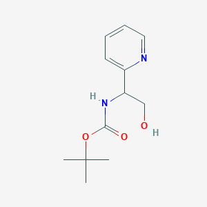 molecular formula C12H18N2O3 B13578019 Tert-butyl (2-hydroxy-1-(pyridin-2-YL)ethyl)carbamate 