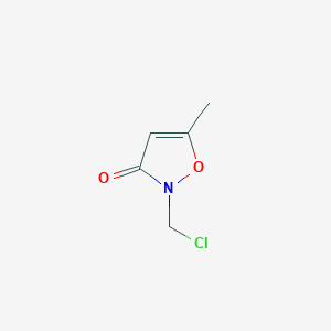 molecular formula C5H6ClNO2 B1357804 3(2H)-Isoxazolone, 2-(chloromethyl)-5-methyl- CAS No. 69513-43-5