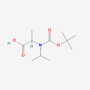 molecular formula C11H21NO4 B13578042 2-{[(Tert-butoxy)carbonyl](propan-2-yl)amino}propanoic acid 