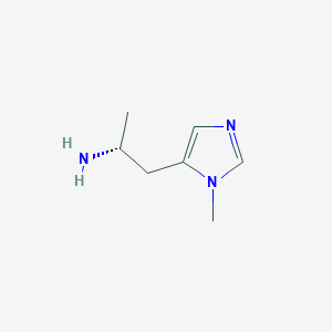 molecular formula C7H13N3 B13578088 (R)-1-(1-Methyl-1H-imidazol-5-yl)propan-2-amine 