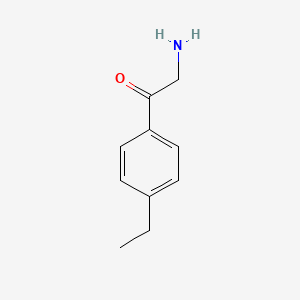 molecular formula C10H13NO B13578105 Ethanone, 2-amino-1-(4-ethylphenyl)- 