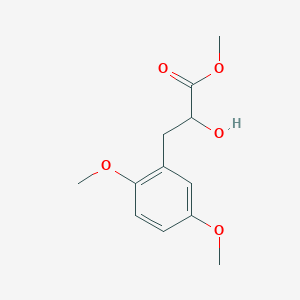 molecular formula C12H16O5 B13578117 Methyl 3-(2,5-dimethoxyphenyl)-2-hydroxypropanoate 