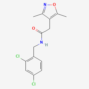 N-[(2,4-dichlorophenyl)methyl]-2-(3,5-dimethyl-1,2-oxazol-4-yl)acetamide