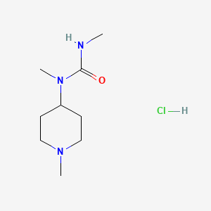 molecular formula C9H20ClN3O B13578139 1,3-Dimethyl-1-(1-methylpiperidin-4-yl)ureahydrochloride 