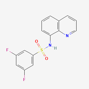 molecular formula C15H10F2N2O2S B13578141 3,5-difluoro-N-(quinolin-8-yl)benzene-1-sulfonamide 