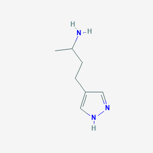 molecular formula C7H13N3 B13578151 4-(1H-pyrazol-4-yl)butan-2-amine 