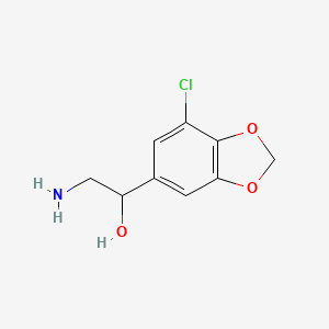 molecular formula C9H10ClNO3 B13578155 2-Amino-1-(7-chlorobenzo[d][1,3]dioxol-5-yl)ethan-1-ol 