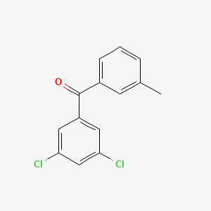 molecular formula C14H10Cl2O B1357816 3,5-二氯-3'-甲基二苯甲酮 CAS No. 951887-42-6