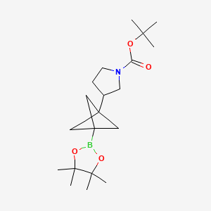 Tert-butyl 3-[3-(4,4,5,5-tetramethyl-1,3,2-dioxaborolan-2-yl)bicyclo[1.1.1]pentan-1-yl]pyrrolidine-1-carboxylate