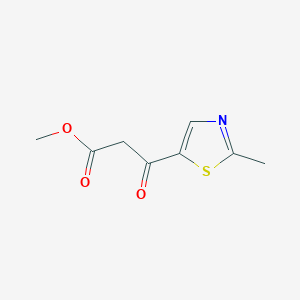 molecular formula C8H9NO3S B13578183 Methyl 3-(2-methylthiazol-5-yl)-3-oxopropanoate 