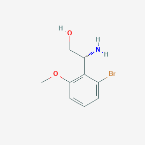 molecular formula C9H12BrNO2 B13578198 (R)-2-Amino-2-(2-bromo-6-methoxyphenyl)ethan-1-ol 