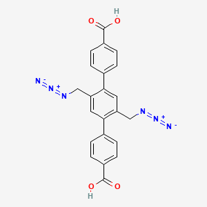 molecular formula C22H16N6O4 B13578234 2',5'-Bis(azidomethyl)-4'-(4-carboxyphenyl)-[1,1'-biphenyl]-4-carboxylicacid 