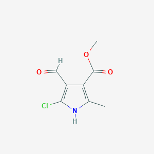 molecular formula C8H8ClNO3 B13578250 methyl5-chloro-4-formyl-2-methyl-1H-pyrrole-3-carboxylate 